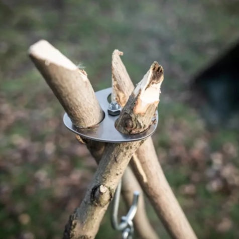 Bärbar utomhusgrill camping rostfritt stålhängare campingstativ