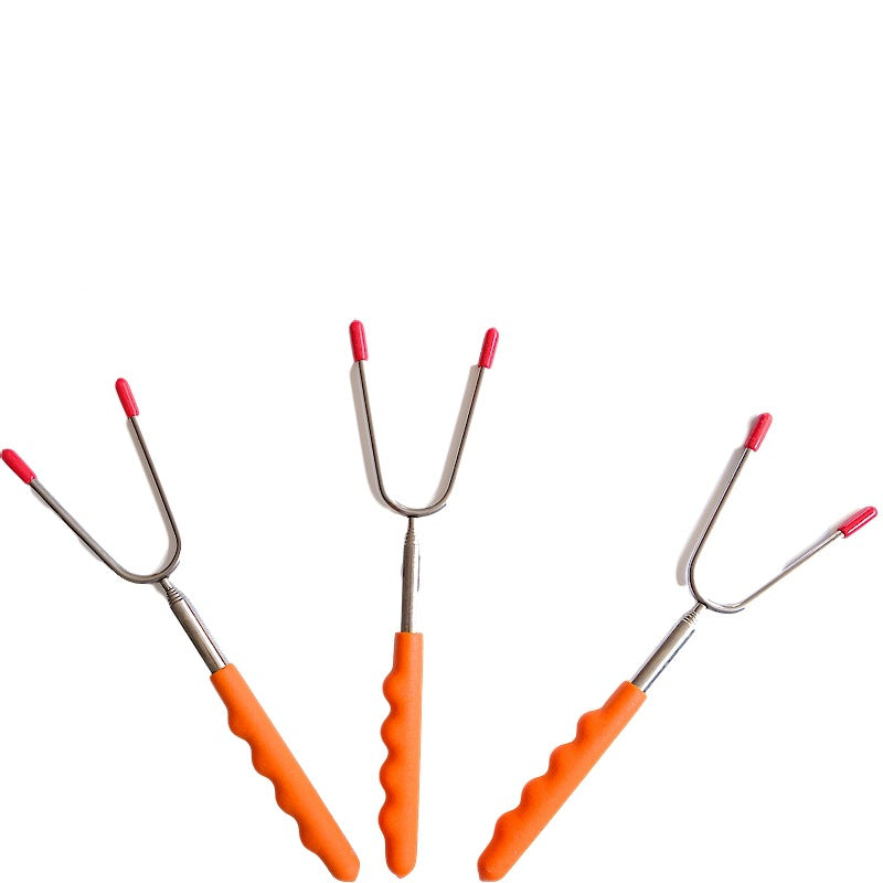 Teleskopisk grillgaffel i rostfritt stål